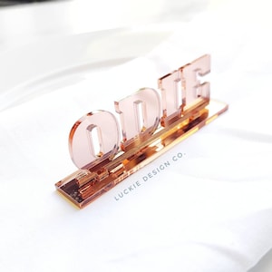 Laser Cut Acrylic Name Cut Outs with Stand - Wood Names - Acrylic Name Tag - Party Name Cards - Wedding Place Cards - Wedding Name Tag