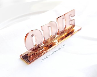 Laser Cut Acrylic Name Cut Outs with Stand - Wood Names - Acrylic Name Tag - Party Name Cards - Wedding Place Cards - Wedding Name Tag