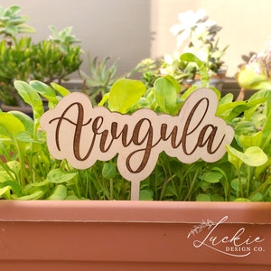 Plant Marker Indicator - Laser Engraved - Laser Cut - Wood Stakes - Acrylic Stakes - Vegetable Herb Markers