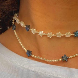 Pearl and Star Necklace