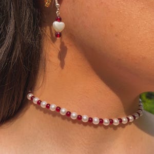 Red and Pearl Necklace