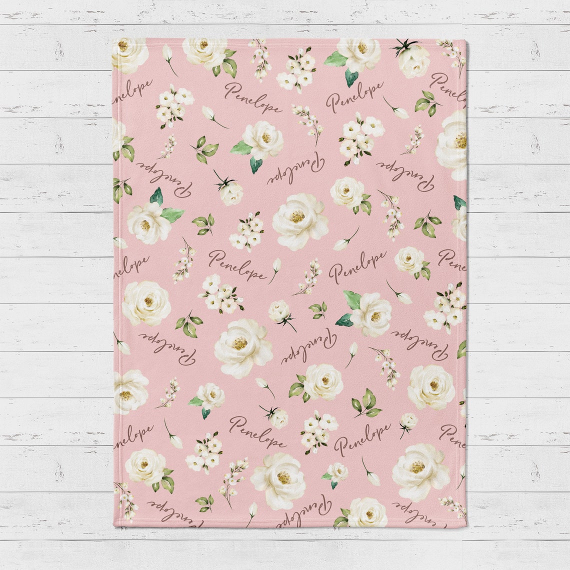 Floral Baby Blanket Personalized Flower Blanket for Baby Etsy