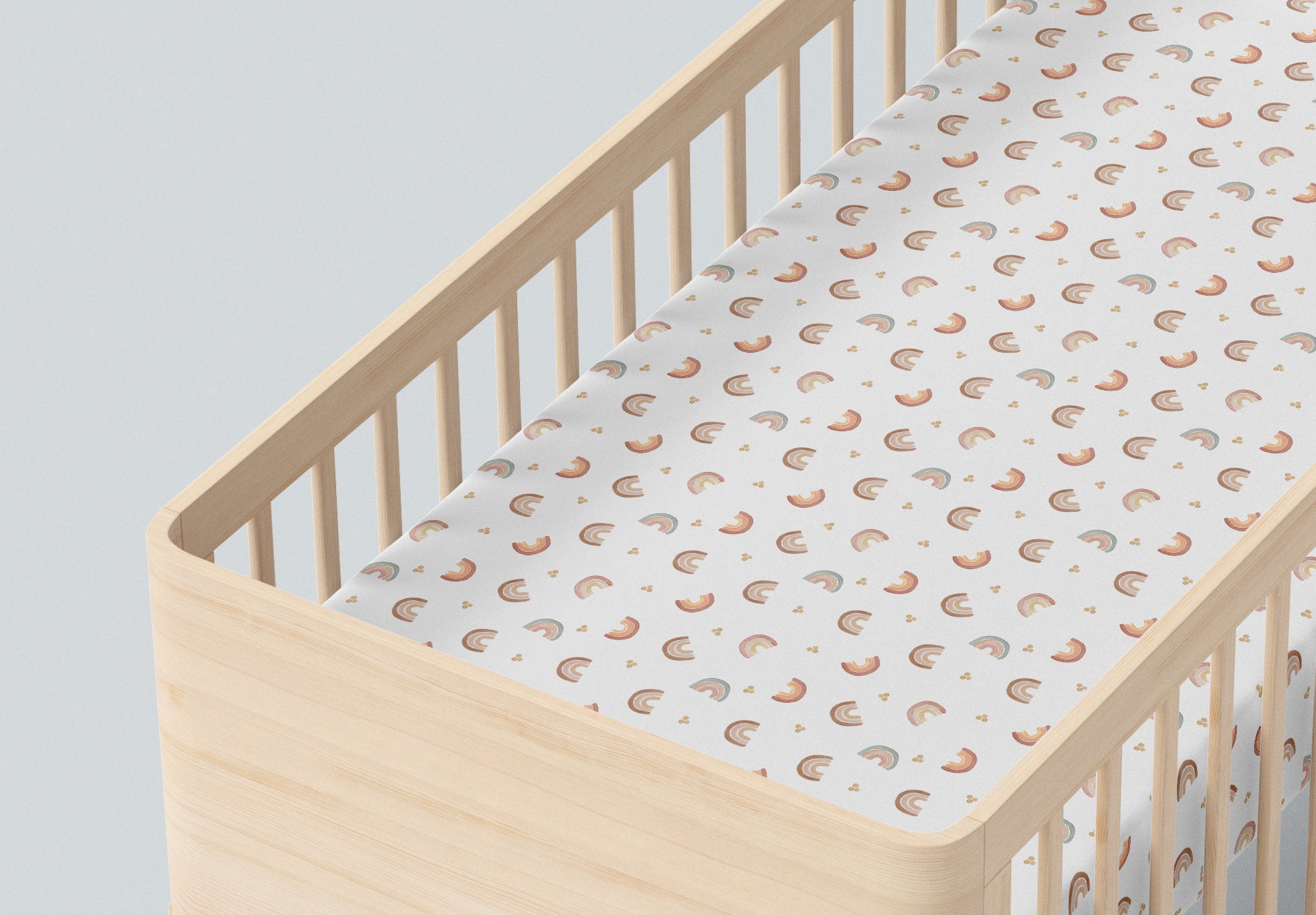 Boho Rainbow Crib Sheets Rainbow Crib Bedding Boho Stlye Etsy