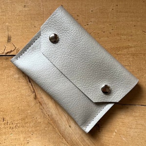 Leather card holder SILVER