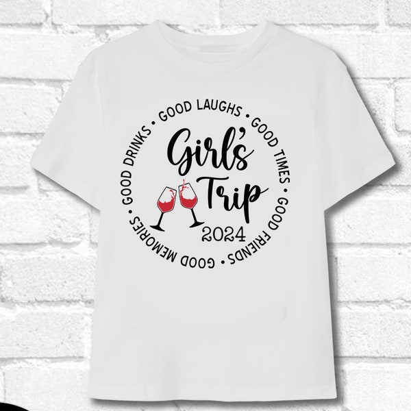 2024 Girl's Trip Sign SVG, Girls Trip in Progress SVG, Wine Graphic, Girls Trip Printable, Girls Trip Tshirt DIY, Cricut File, Digital