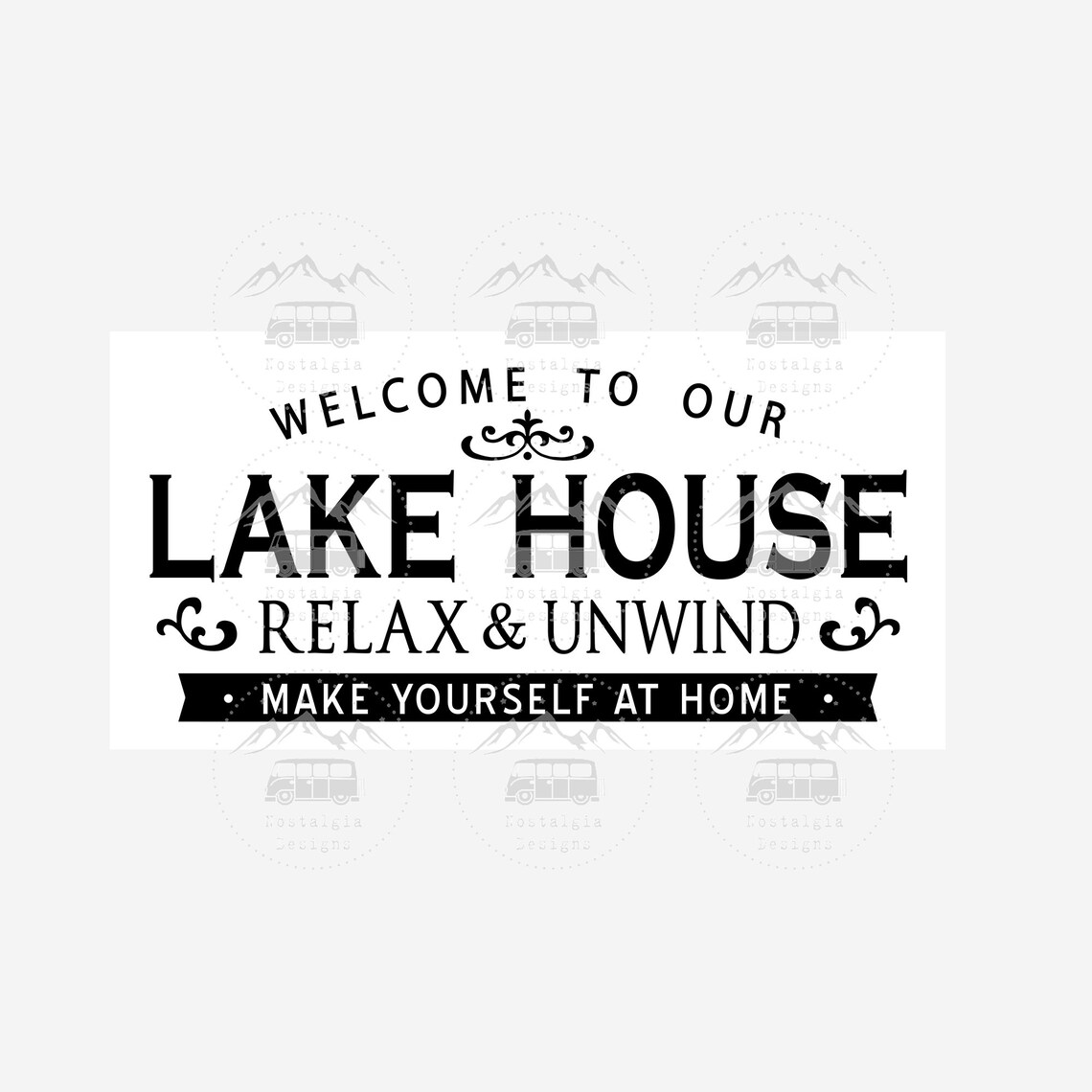 Welcome To Our Lake House - Federa per cuscino lombare, decorazione con