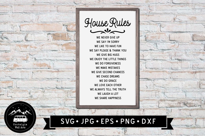 Free Free 277 Disney House Rules Svg SVG PNG EPS DXF File