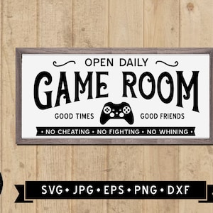 Game Room SVG, Game Room Wall Decor, Game Room Sign DIY, Gamer Gift,  Game Zone Sign, Game Controller Graphic, Cricut, Digital Download