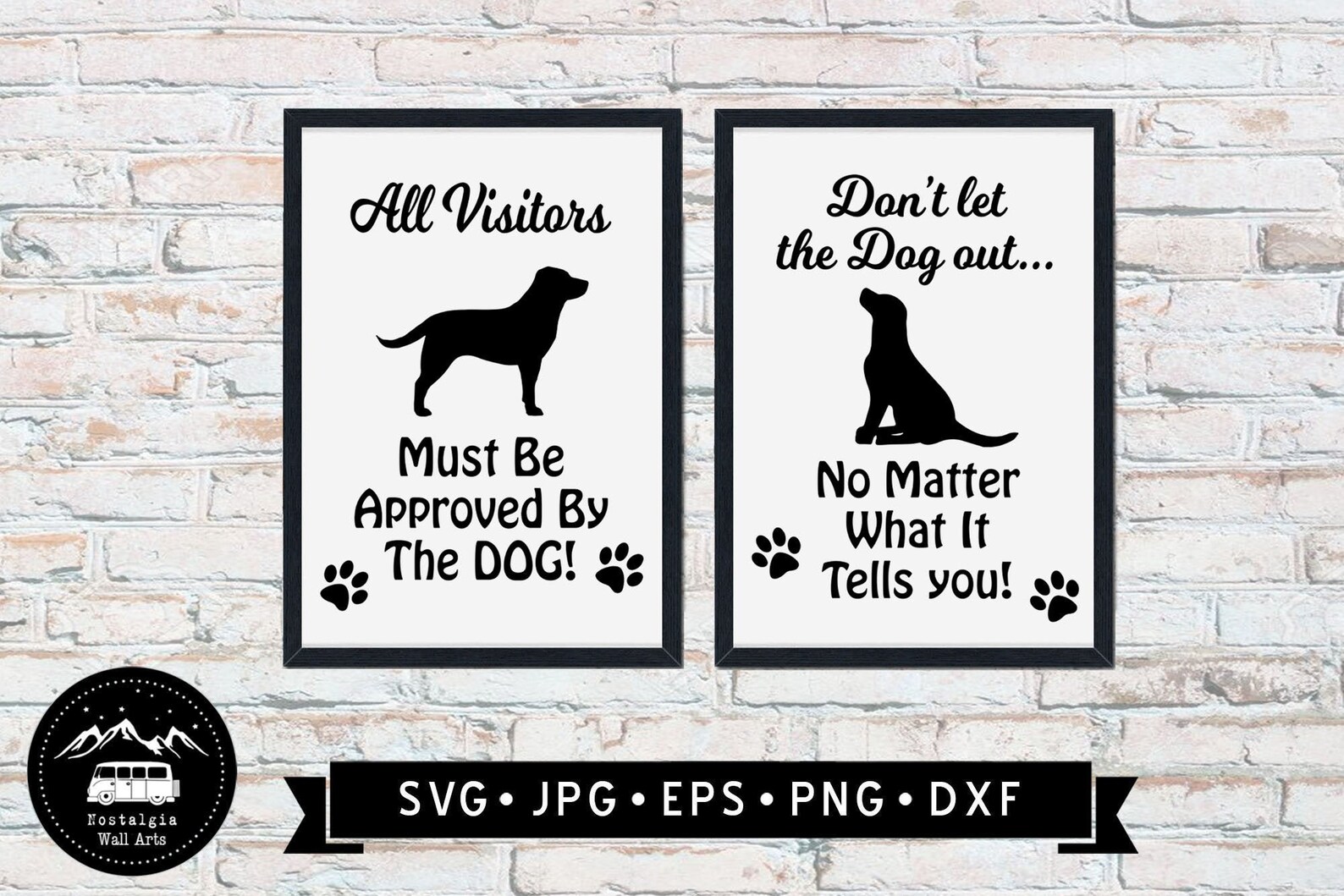 Funny Dog Rules SVG 2 Designs Funny Pet Sign Svg Don't Etsy