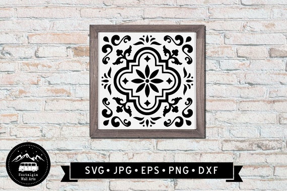 Moroccan Tile Pattern SVG, Farmhouse Tile SVG, Pillow Designs, Geometric Pattern svg, Cricut, Silhouette File, Cricut, DIgital Download