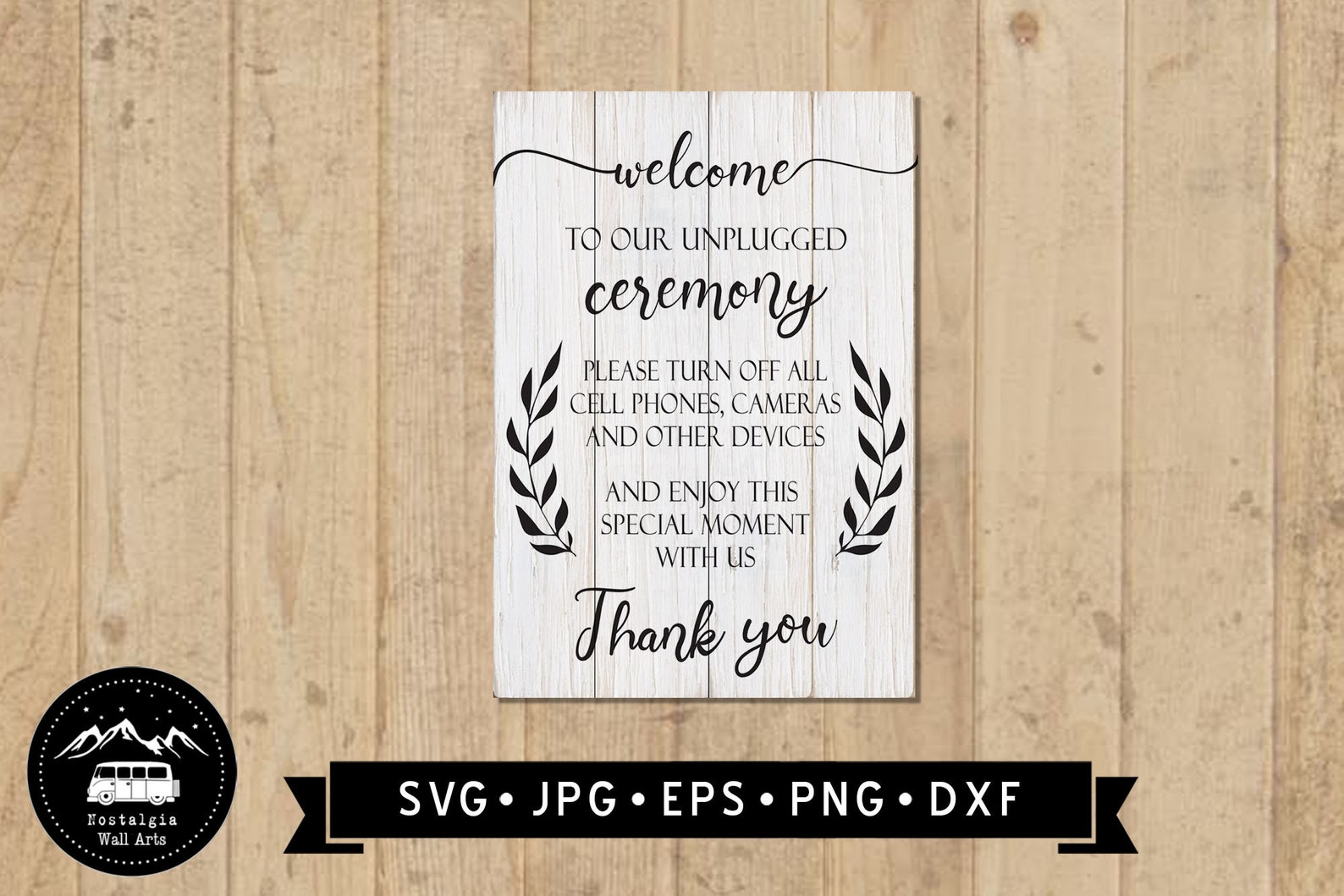 Download Unplugged Ceremony svg Unplugged Wedding svg Vintage ...