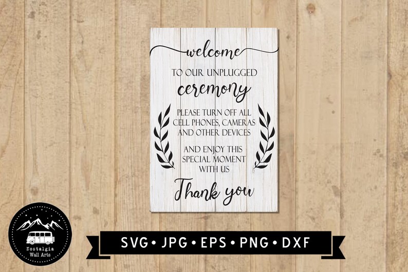 Download Unplugged Ceremony svg Unplugged Wedding svg Vintage ...