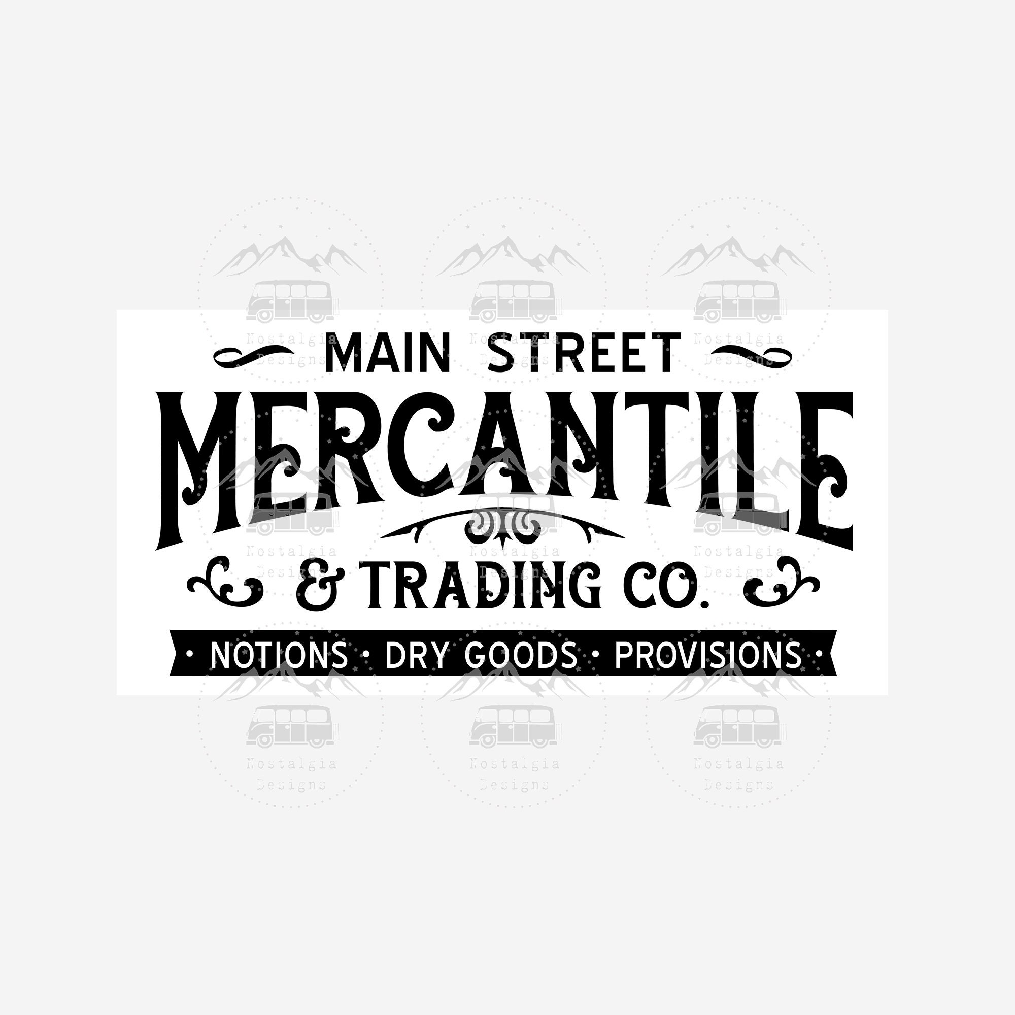 Merchant Signs Mercantile and Trading Co Sign SVG, Groceries Store Sign, Mercantile ...