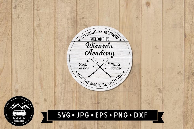 Muggle Magic Sign Wizards Academy Sign SVG, Funny Halloween Sign, Wizards and Witches ...