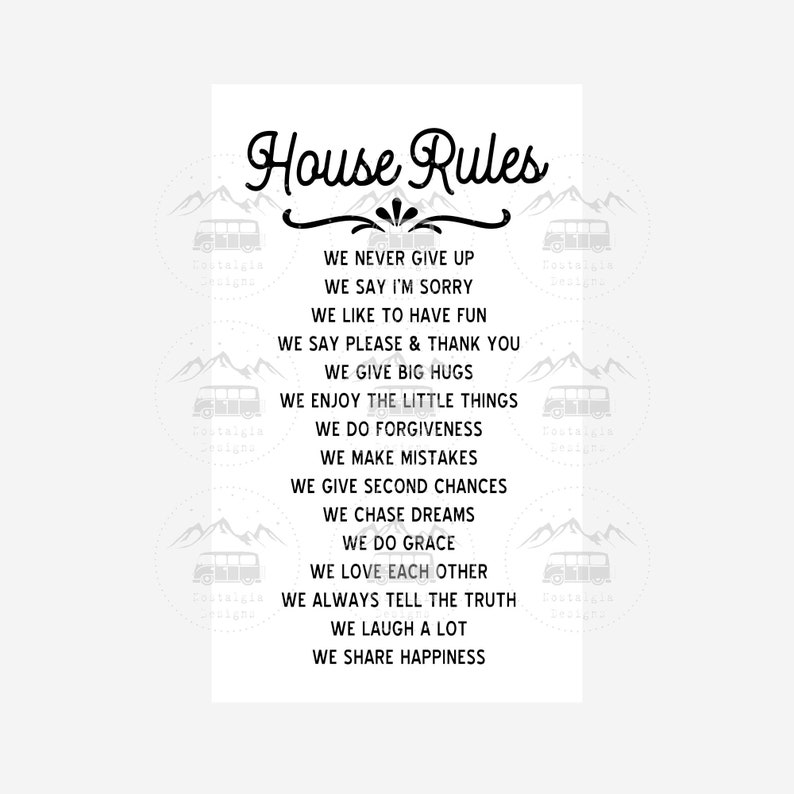 Download Vintage House Rules Sign SVG Vintage Farmhouse House Rules ...