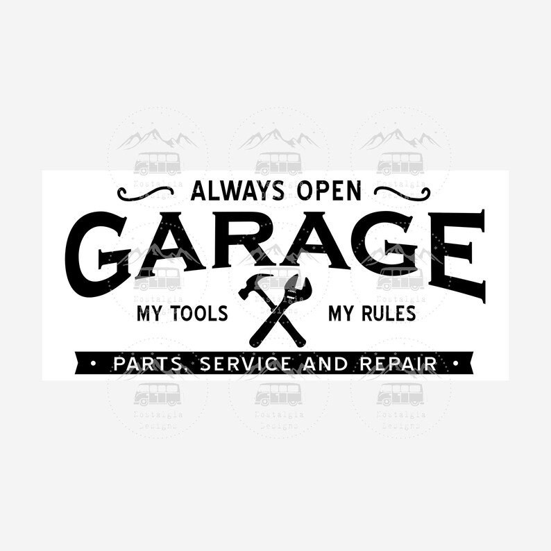 Garage Sign SVG, My Tools My Rules SVG, Parts, Service and Repair ...