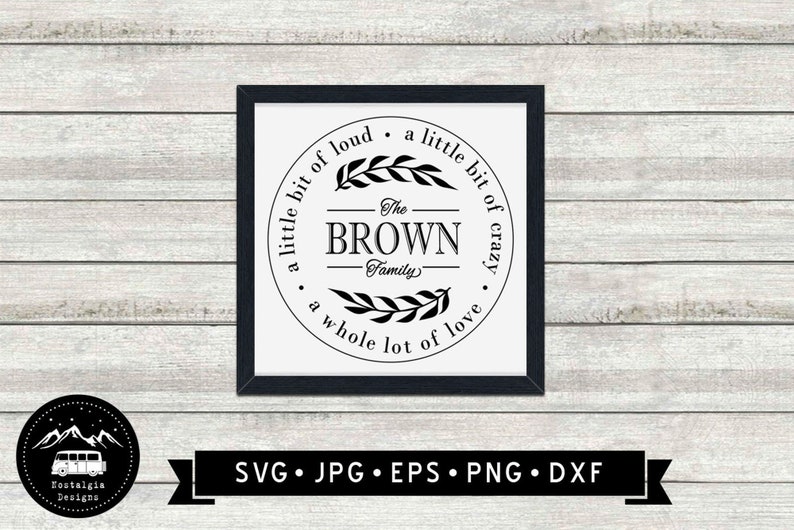 Download Customizable Family Name Sign SVG Round Family Sign SVG | Etsy