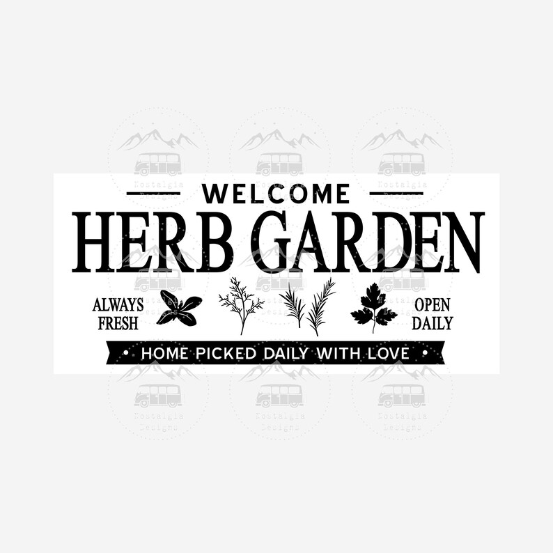 Herb Garden Sign SVG Garden Sign DIY Home Picked Daily With Etsy