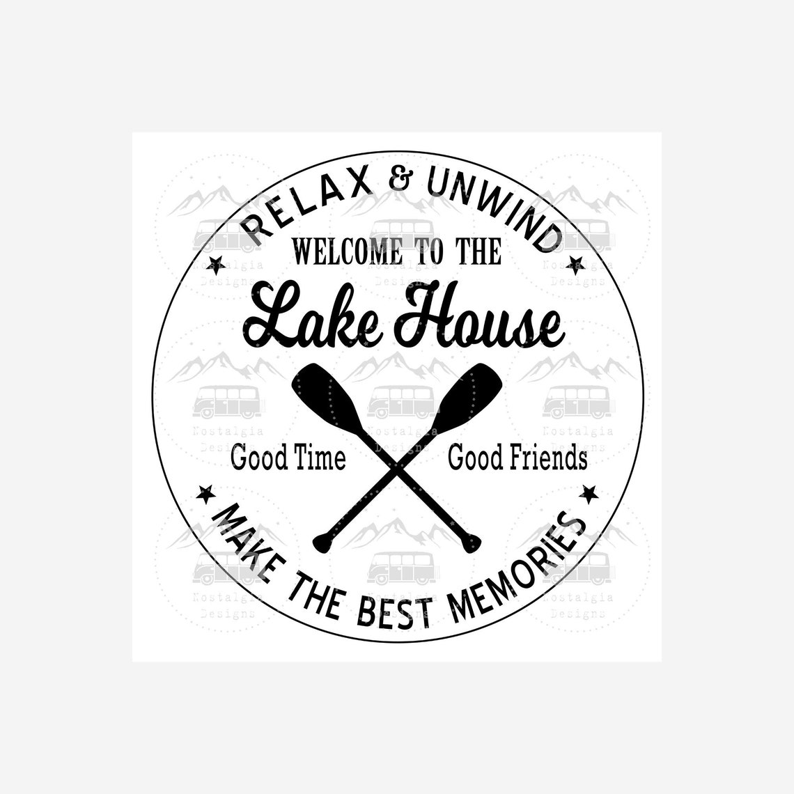 to the Lake House Sign SVG Relax and Unwind SVG Good Etsy