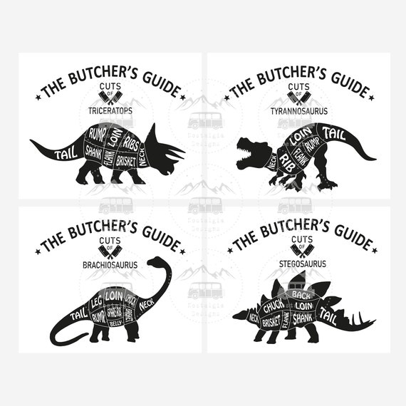 Divertido letrero de corte de carne de dinosaurio SVG - Etsy México Divertido letrero de corte de carne de dinosaurio SVG - Etsy México