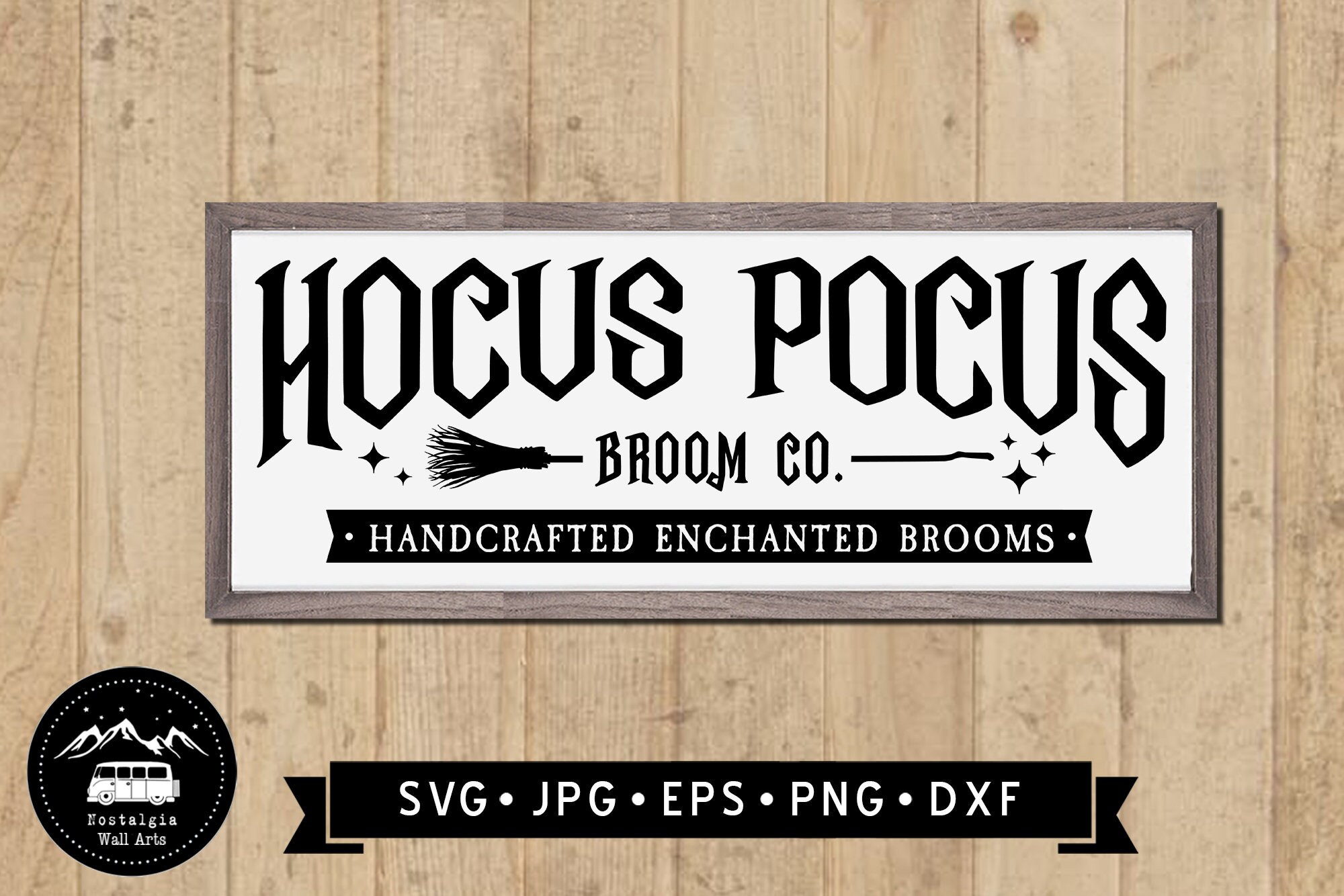 Hocus Pocus Broom Co SVG Handcrafted Enchanted Brooms SVG Etsy UK