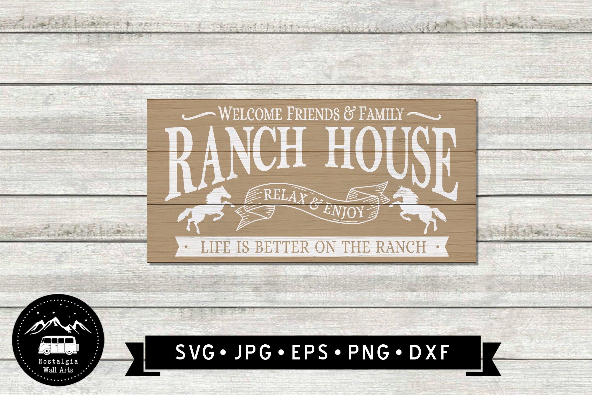 Ranch House Sign SVG, Horse Ranch House Printable, Ranch Welcome Sign ...