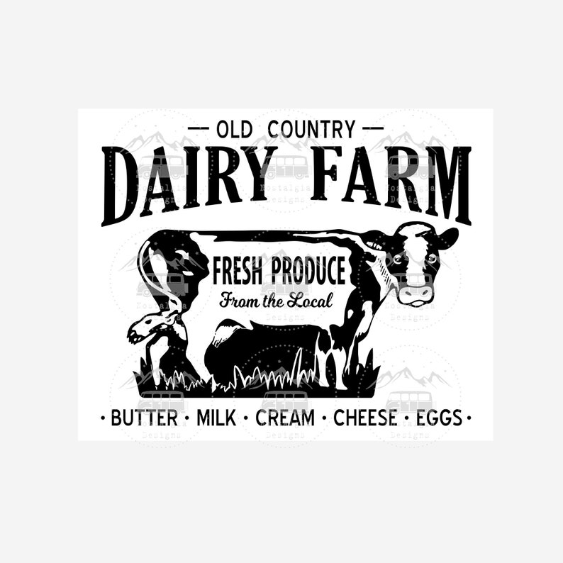 Vintage Cow Farmhouse Sign Svg Cricut Digital Fresh Produce From The Local Graphic Old Country Dairy Farm Prints Art Collectibles Decotazeen Com Vintage Cow Farmhouse Sign Svg Cricut, Antique Dairy Farm Items