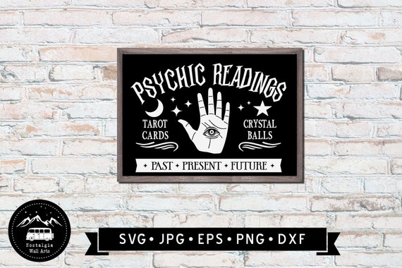 Halloween Psychic Readings SVG, Rustic Palm Reading SVG, Fortune