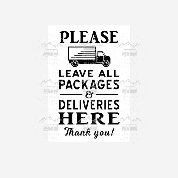 Please Leave Packages and Deliveries Here Sign SVG Vintage - Etsy