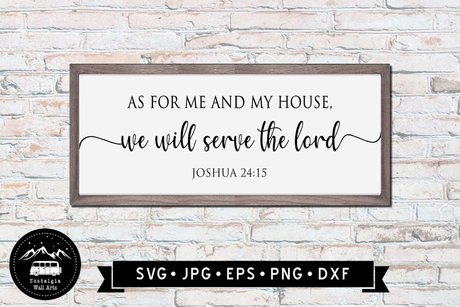 As for Me and My House We will Serve the Lord SVG Wall Art Etsy