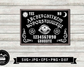 Halloween OUIJA Board SVG, Vintage Halloween Decor svg, Halloween Sign svg, Spirit Board, Cricut, Digital Download