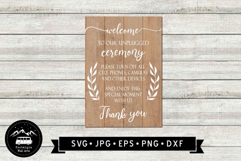 Download Unplugged Ceremony svg Unplugged Wedding svg Vintage Wedding | Etsy