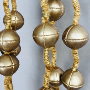 Statement Gold Wood Beads Necklace | Long Layered Necklace | Boho Chic Jewelry | Bold Wooden Bead Necklace | Gift for Her image 5