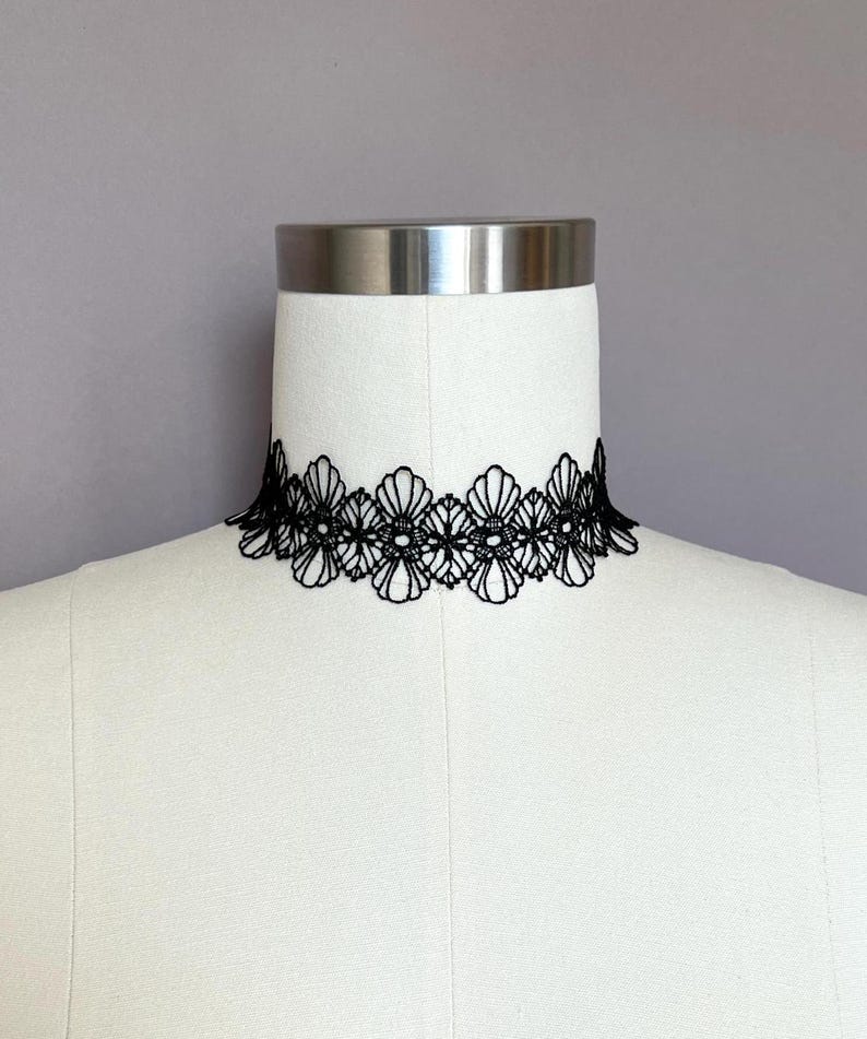 Black Lace Choker: Gothic Victorian Textile Necklace - Etsy