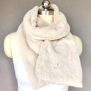 Wrap-around scarf, soft cozy scarf, fluffy winter scarf, stylish holiday gift, faux fur winter accessories, gift for her