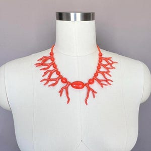 Orange necklace, Halloween necklace, autumn chunky necklace, statement orange necklace, costume necklace, acrylic necklace, design necklace