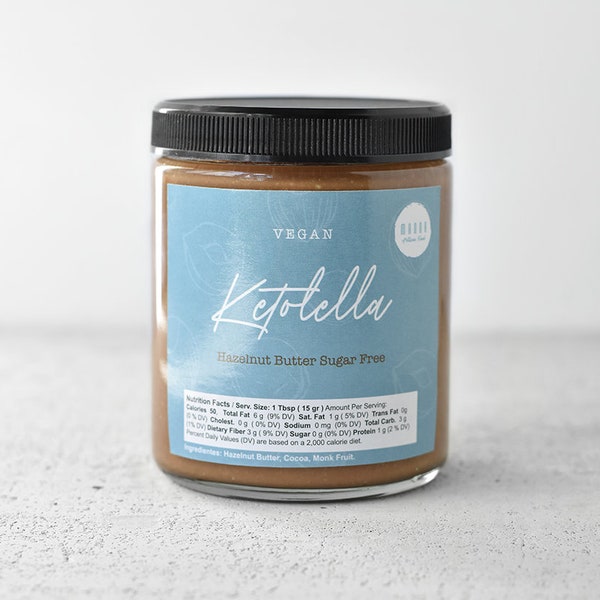 Keto Nutella  / KetoTella / Artisan Food / Sugar Free / Hazelnut / Vegan