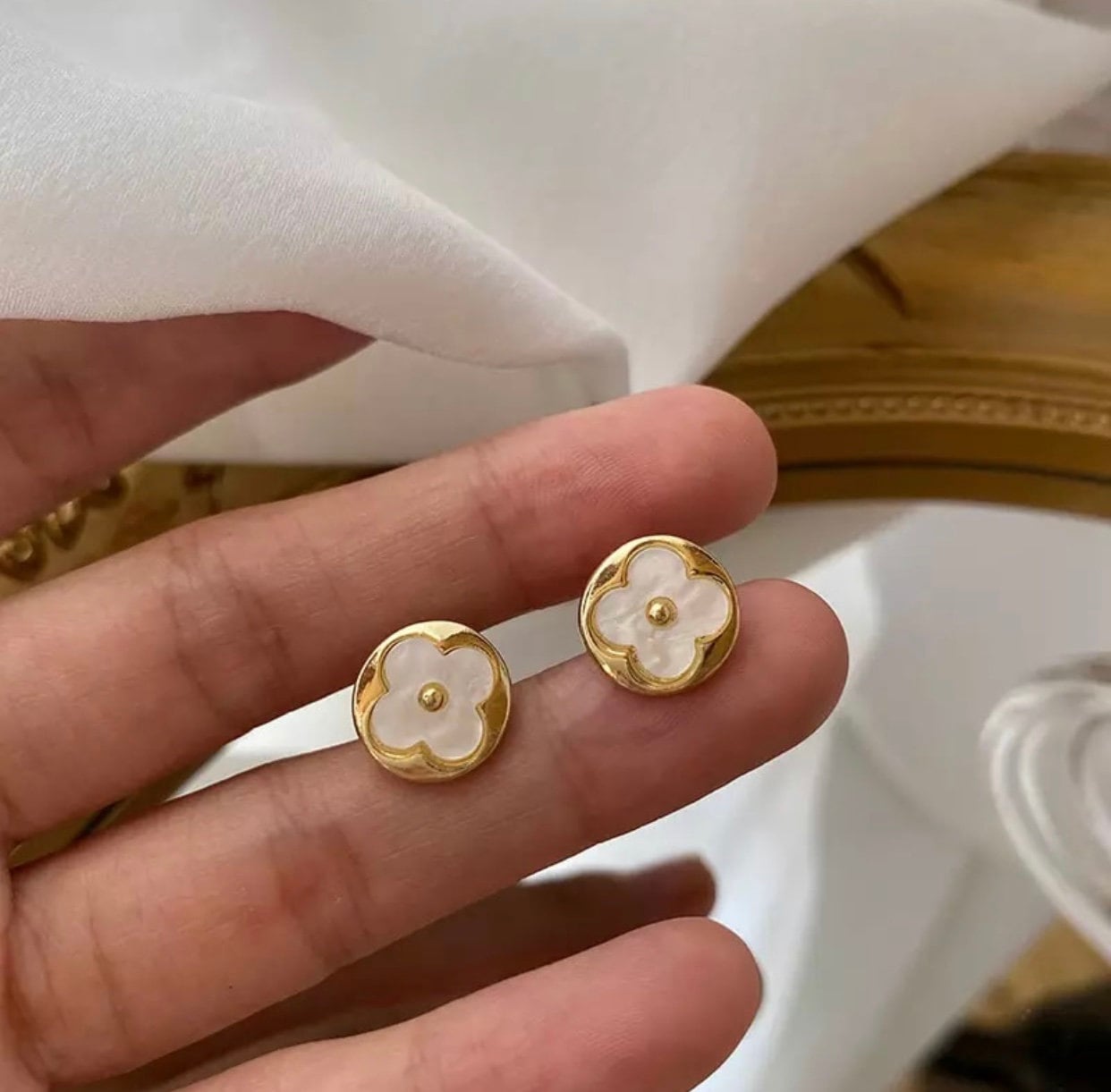 ROUND LV INSPIRED stud earrings Etsy