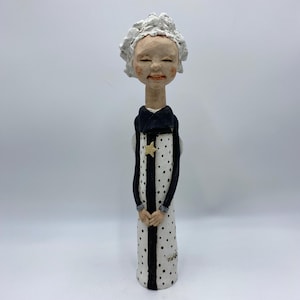 Christmas angel, woman statue, angel statue, statue with wings, ceramic angel