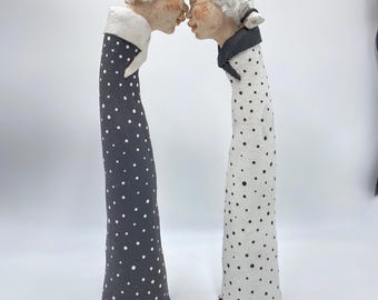 beeld, two souls, decoratiebeeld, zwart wit beeld
