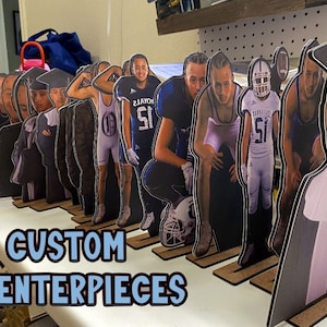 Custom Centerpieces, photo centerpiece, sticks, party, graduation decorations, graduate, 1st birthday, theme, table, personalized, wedding