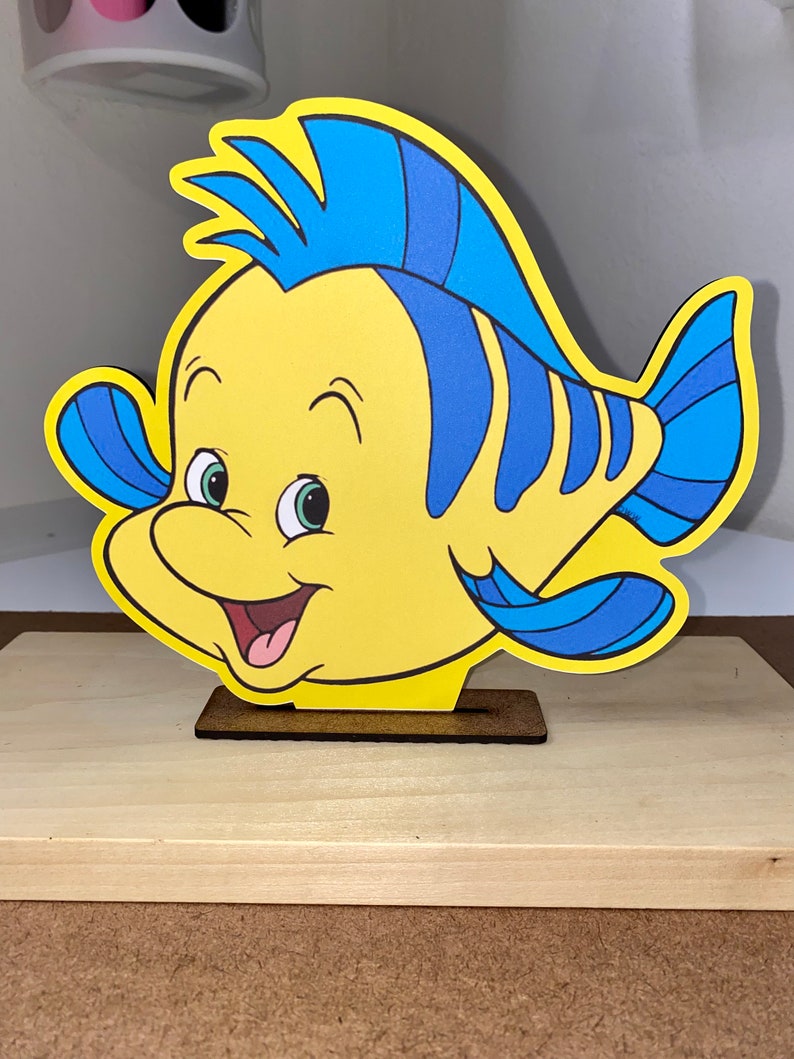 Little mermaid centerpiece, party, ariel, eric, triton, ursula, birthday, scuttlebutt, theme Flounder