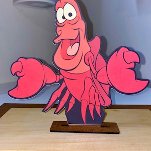 Little mermaid centerpiece, party, ariel, eric, triton, ursula, birthday, scuttlebutt, theme Sebastian