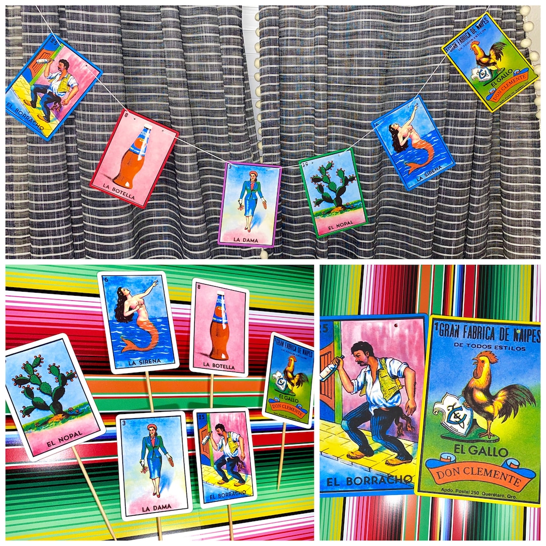 Loteria Banner, Centerpiece, Cutout, Loteria Party Decor, Fiesta