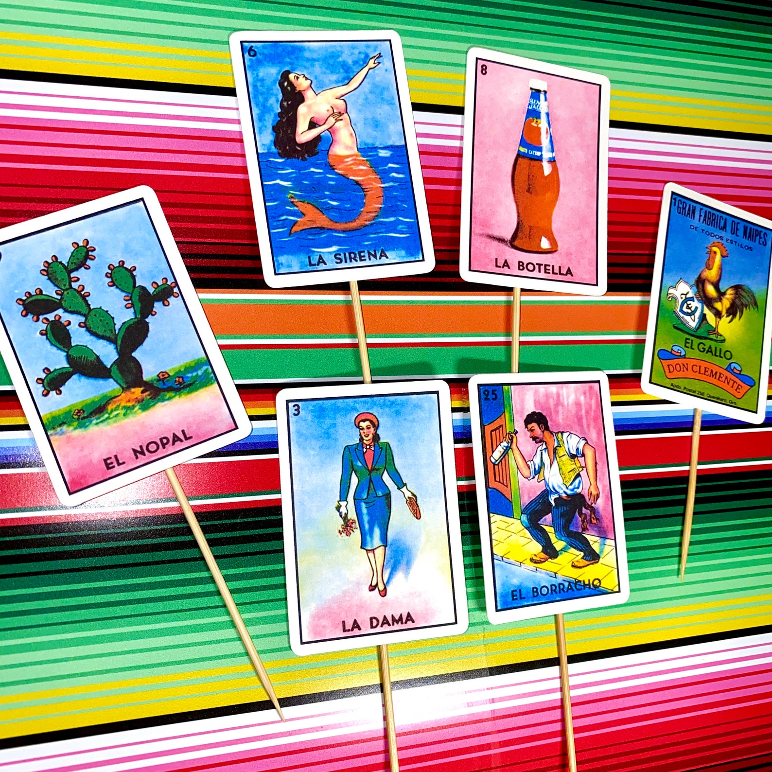 Loteria Banner Centerpiece Cutout Loteria Party Decor Etsy