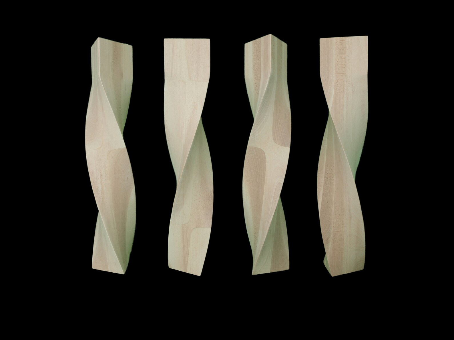 Trestle Table Pedestals Spiral Wooden Legs Unfinished Etsy