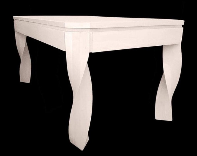 Trestle Table Pedestals, Spiral Wooden Legs, Unfinished Pedestal Leg