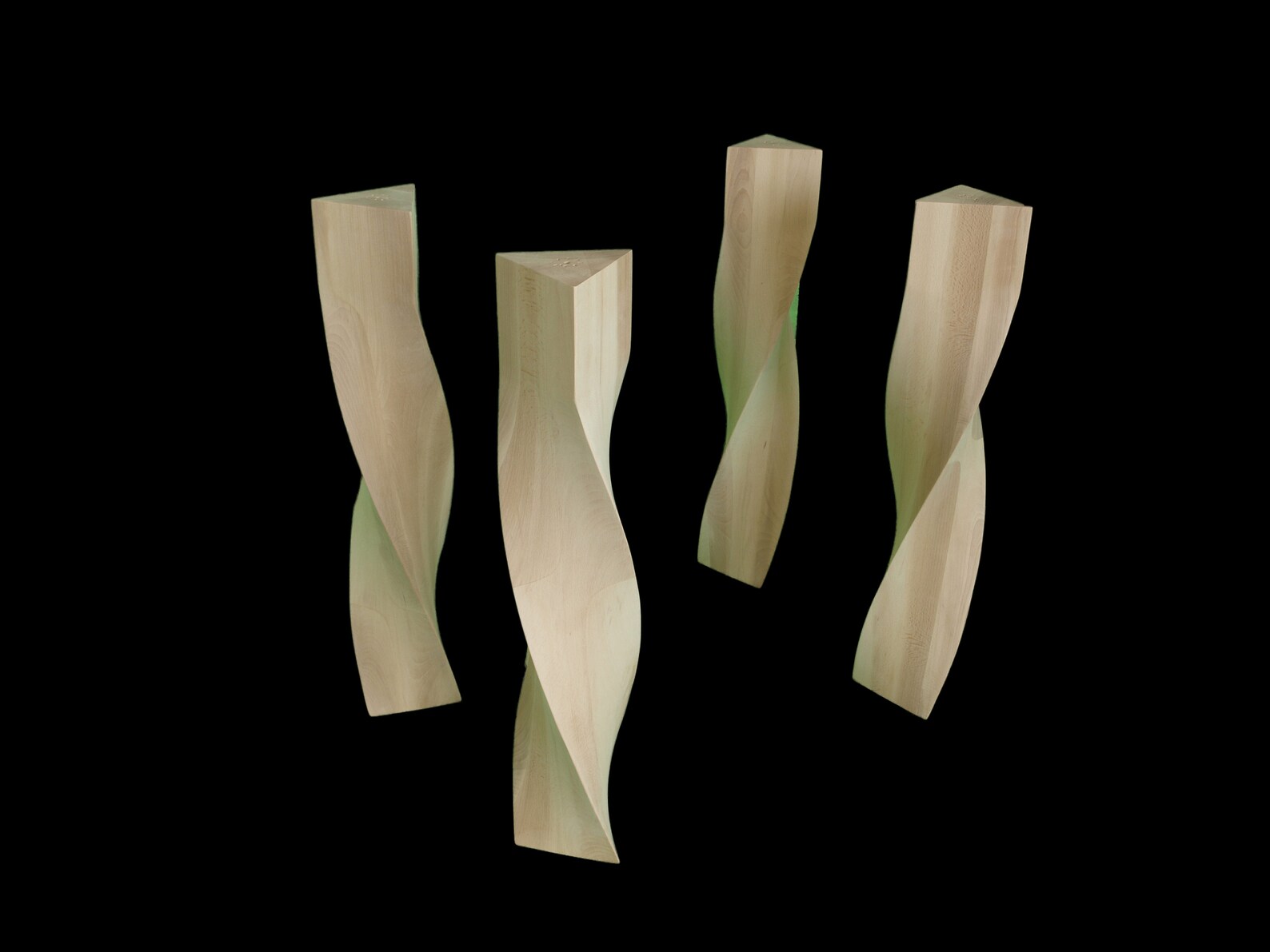 Trestle Table Pedestals Spiral Wooden Legs Unfinished Etsy