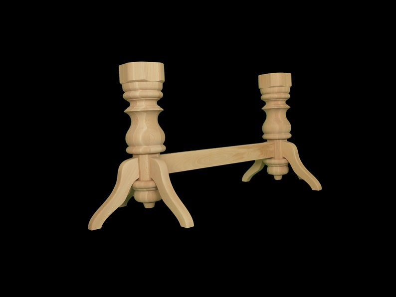 Dining Table Legs Column Wood Legs Unfinished Pedestal Base Etsy