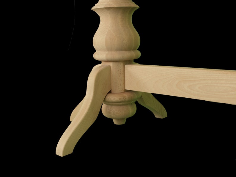 Dining Table Legs Column Wood Legs Unfinished Pedestal Base Etsy